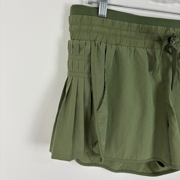 Joy Lab Green Running Shorts XL pleat liner pockets - Picture 2 of 9